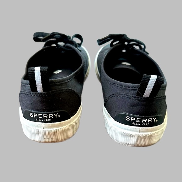 Women’s Sperry Pier Wave CVO Poplin Black Shoes STS85894 - Size 9 - EUC - Picture 2 of 6